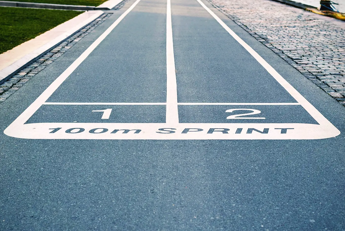 Couloirs de sprint numérotés